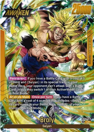 Broly - FB08-073 (Alternate Art) (FB08-073) — card price