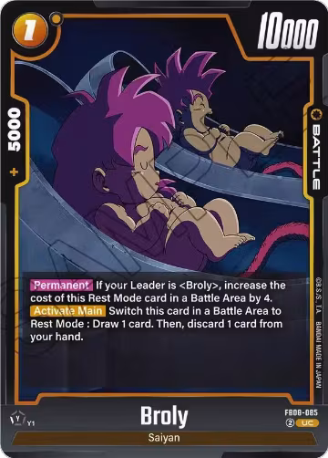 Broly - FB08-085 (FB08-085), Saiyan's Pride — DB Fusion card price