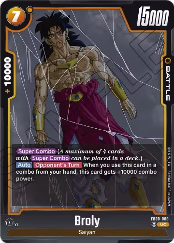 Broly - FB08-088 (FB08-088), Saiyan's Pride — DB Fusion card price