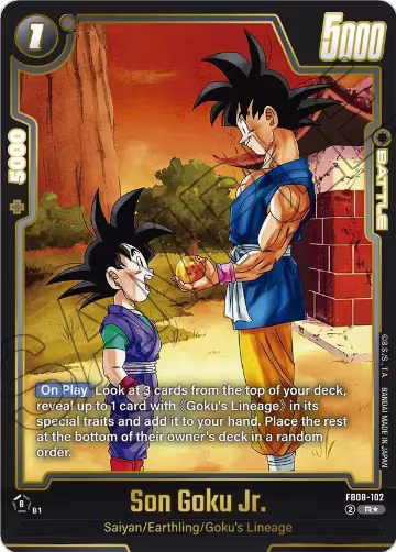 Son Goku Jr. - FB08-102 (Alternate Art) (FB08-102), Saiyan's Pride — DB Fusion card price
