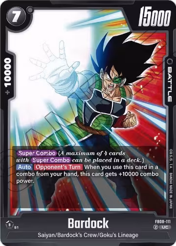 Bardock - FB08-111 (FB08-111), Saiyan's Pride — DB Fusion card price