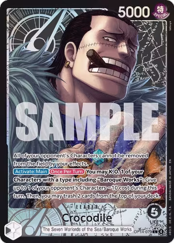 Crocodile - OP14-079 (Alternate Art) (OP14-079), The Azure Sea's Seven — One Piece card price