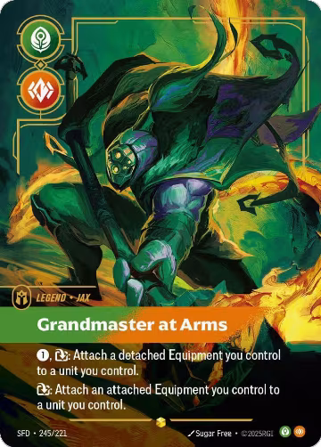 Jax, Grandmaster At Arms (Overnumbered) (245/221), Spiritforged — Riftbound card price