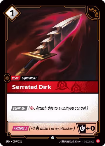Serrated Dirk (009/221), Spiritforged — Riftbound card price