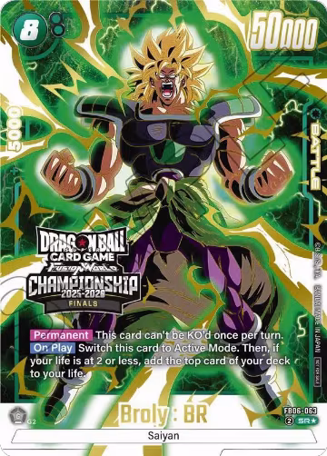 Broly : BR - FB06-063 (Championship 2025-2026 Finals) (FB06-063) — card price