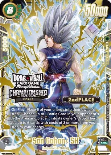 Son Gohan : SH - FB07-121 (Championship 2025-2026 Finals 2nd Place) (FB07-121), Tournament and Championship Promos — DB Fusion card price