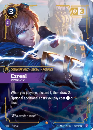 Ezreal, Prodigy (149/221), Spiritforged — Riftbound card price
