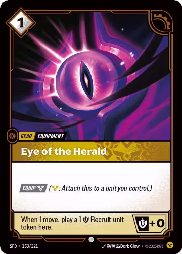 Eye of the Herald (153/221), Spiritforged — Riftbound card price