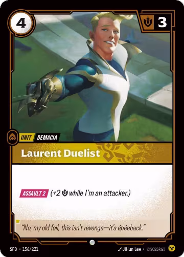 Laurent Duelist (156/221), Spiritforged — Riftbound card price