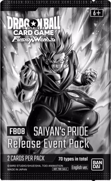 FB08 Saiyan's Pride Release Event Pack, Saiyan's Pride Release Event Cards — DB Fusion sealed product price