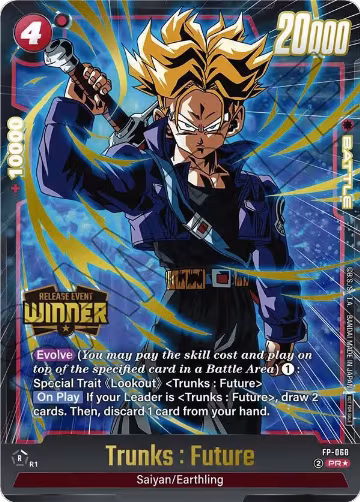 Trunks : Future - FP-068 (Release Event Winner) (FP-068), Fusion World Promotion Cards and Packs — DB Fusion card price