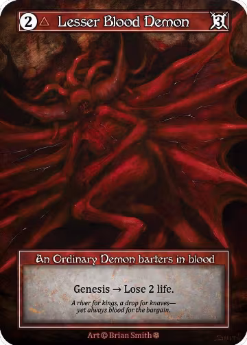 Lesser Blood Demon (Foil), Gothic — Sorcery card price