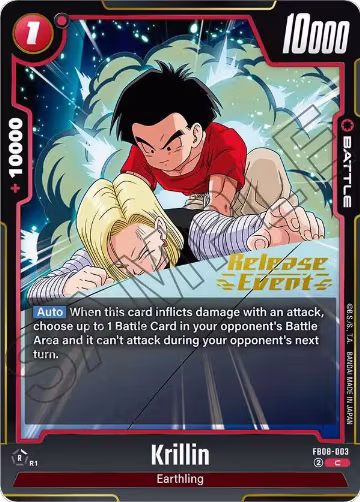 Krillin - FB08-003 (FB08-003), Saiyan's Pride Release Event Cards — DB Fusion card price