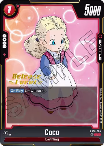 Coco (FB08-004), Saiyan's Pride Release Event Cards — DB Fusion card price
