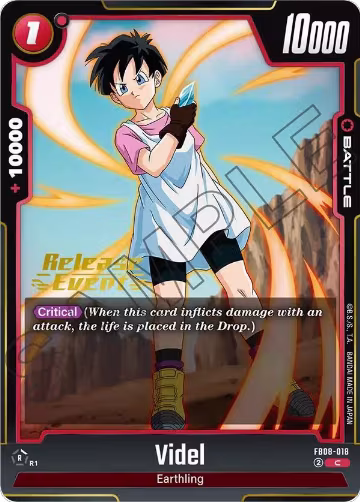 Videl - FB08-018 (FB08-018), Saiyan's Pride Release Event Cards — DB Fusion card price