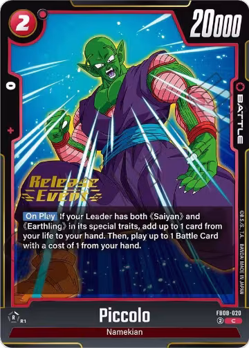 Piccolo - FB08-020 (FB08-020), Saiyan's Pride Release Event Cards — DB Fusion card price