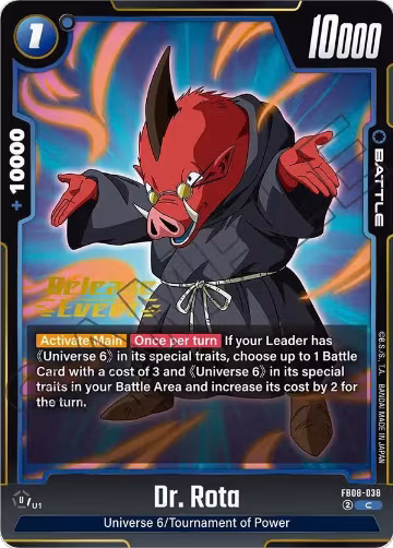 Dr. Rota (FB08-038), Saiyan's Pride Release Event Cards — DB Fusion card price