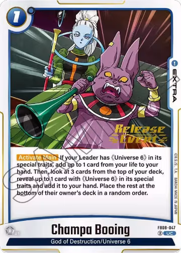 Champa Booing (FB08-047), Saiyan's Pride Release Event Cards — DB Fusion card price