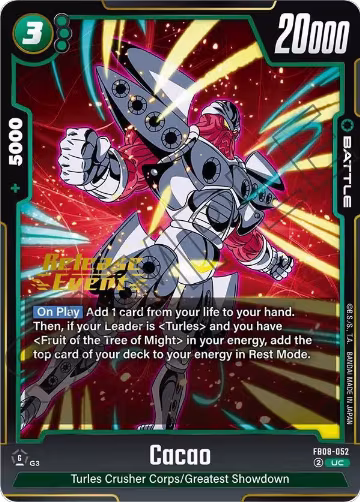 Cacao (FB08-052), Saiyan's Pride Release Event Cards — DB Fusion card price