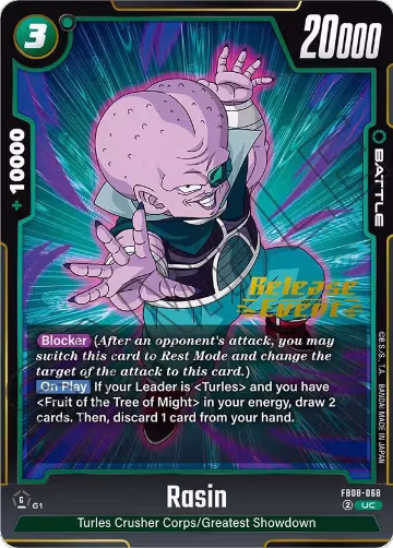 Rasin (FB08-068), Saiyan's Pride Release Event Cards — DB Fusion card price