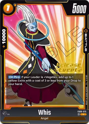 Whis (FB08-075), Saiyan's Pride Release Event Cards — DB Fusion card price