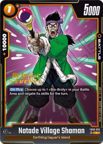 Natade Village Shaman (FB08-078), Saiyan's Pride Release Event Cards — DB Fusion card price