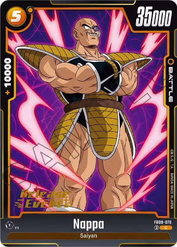 Nappa (FB08-079), Saiyan's Pride Release Event Cards — DB Fusion card price