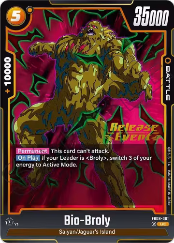 Bio-Broly (FB08-081), Saiyan's Pride Release Event Cards — DB Fusion card price