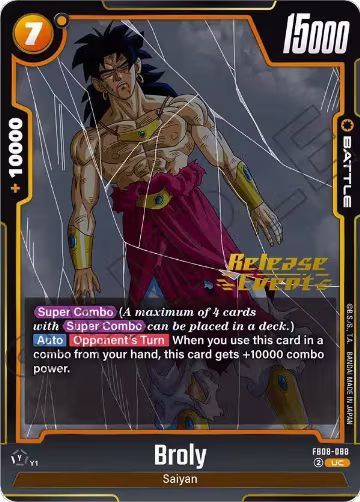 Broly - FB08-088 (FB08-088), Saiyan's Pride Release Event Cards — DB Fusion card price