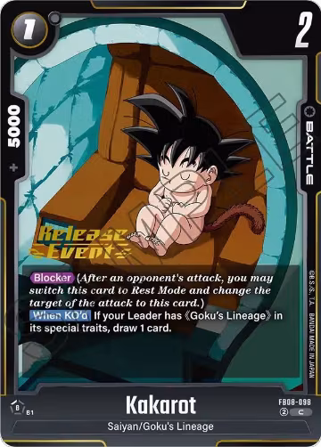 Kakarot - FB08-098 (FB08-098), Saiyan's Pride Release Event Cards — DB Fusion card price