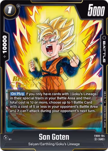 Son Goten (FB08-104), Saiyan's Pride Release Event Cards — DB Fusion card price