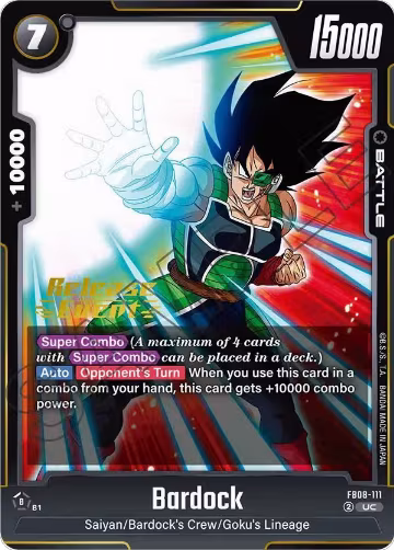 Bardock - FB08-111 (FB08-111), Saiyan's Pride Release Event Cards — DB Fusion card price