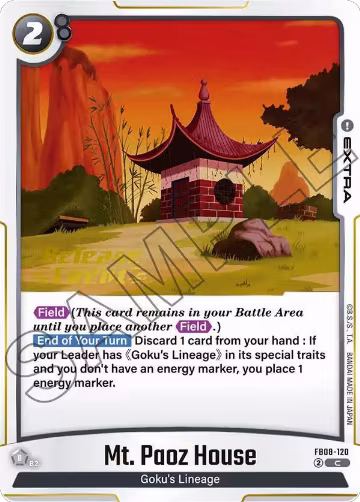 Mt. Paoz House (FB08-120), Saiyan's Pride Release Event Cards — DB Fusion card price