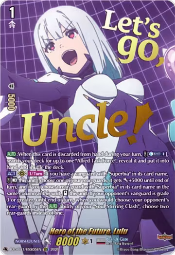 Hero of the Future, Lulu (EXS) (DZ-BT11/EXS05EN), DZ-BT11: Symphony of Might & Bloom — Vanguard card price