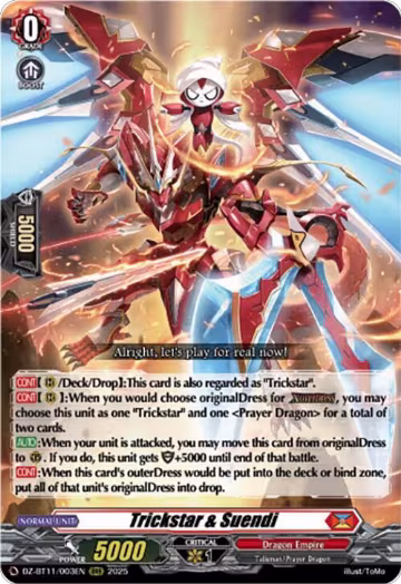 Trickstar & Suendi (DZ-BT11/003EN), DZ-BT11: Symphony of Might & Bloom — Vanguard card price