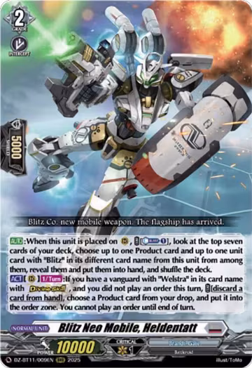 Blitz Neo Mobile, Heldentatt (DZ-BT11/009EN), DZ-BT11: Symphony of Might & Bloom — Vanguard card price