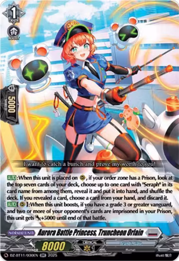 Aurora Battle Princess, Truncheon Orlain (DZ-BT11/030EN), DZ-BT11: Symphony of Might & Bloom — Vanguard card price