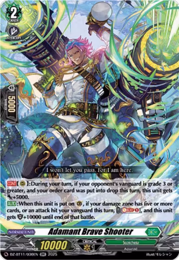 Adamant Brave Shooter (DZ-BT11/036EN), DZ-BT11: Symphony of Might & Bloom — Vanguard card price