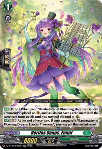 Veritas Sonus, Eumil (DZ-BT11/037EN), DZ-BT11: Symphony of Might & Bloom — Vanguard card price