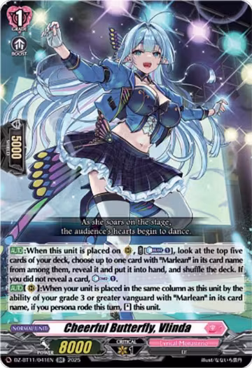 Cheerful Butterfly, Vlinda (DZ-BT11/041EN), DZ-BT11: Symphony of Might & Bloom — Vanguard card price