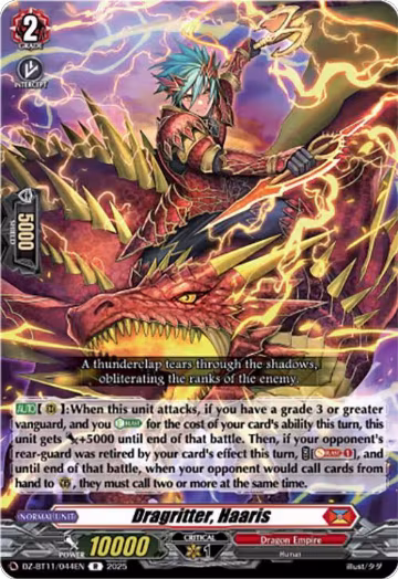 Dragritter, Haaris (DZ-BT11/044EN), DZ-BT11: Symphony of Might & Bloom — Vanguard card price