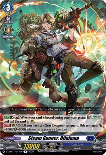 Steam Gunner, Bilalama (DZ-BT11/047EN), DZ-BT11: Symphony of Might & Bloom — Vanguard card price