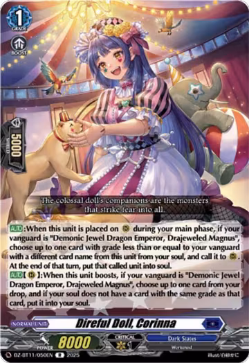 Direful Doll, Corinna (DZ-BT11/050EN), DZ-BT11: Symphony of Might & Bloom — Vanguard card price