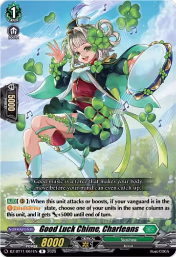 Good Luck Chime, Charleans (DZ-BT11/061EN), DZ-BT11: Symphony of Might & Bloom — Vanguard card price