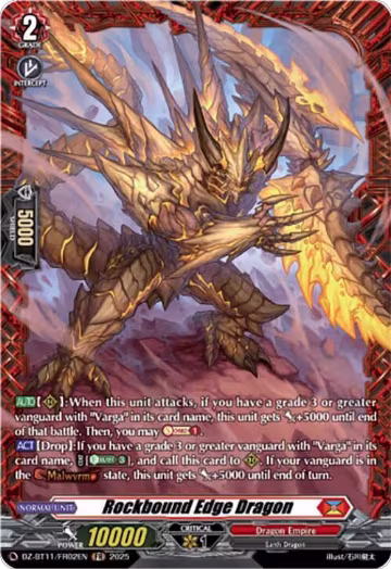 Rockbound Edge Dragon (FR) (DZ-BT11/FR02EN), DZ-BT11: Symphony of Might & Bloom — Vanguard card price
