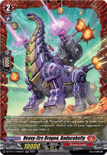 Heavy-fire Dragon, Badacohefty (FR) (DZ-BT11/FR05EN), DZ-BT11: Symphony of Might & Bloom — Vanguard card price