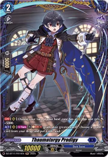 Thaumaturgy Prodigy (FR) (DZ-BT11/FR14EN), DZ-BT11: Symphony of Might & Bloom — Vanguard card price