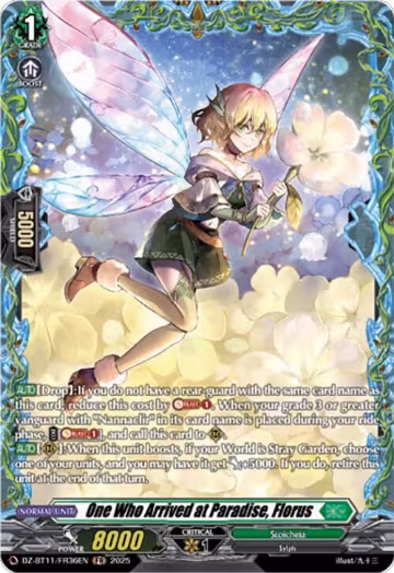 One Who Arrived at Paradise, Florus (FR) (DZ-BT11/FR36EN), DZ-BT11: Symphony of Might & Bloom — Vanguard card price