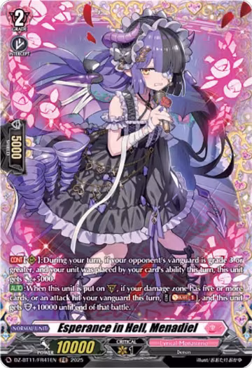 Esperance in Hell, Menadiel (FR) (DZ-BT11/FR41EN), DZ-BT11: Symphony of Might & Bloom — Vanguard card price