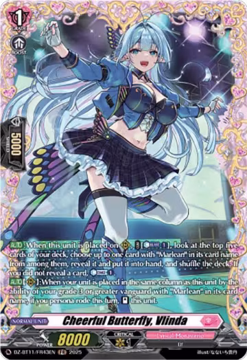 Cheerful Butterfly, Vlinda (FR) (DZ-BT11/FR43EN), DZ-BT11: Symphony of Might & Bloom — Vanguard card price
